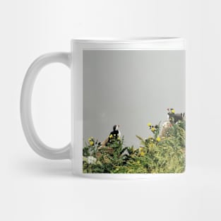 Puffins & Flowers Mug